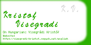 kristof visegradi business card