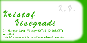 kristof visegradi business card